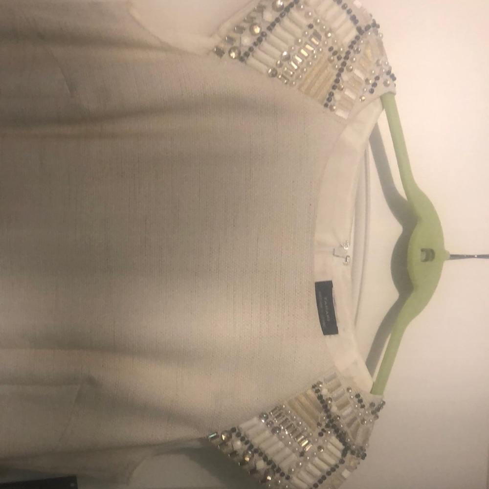 Tahari Cream 3/4 Sleeve Raglan Dress